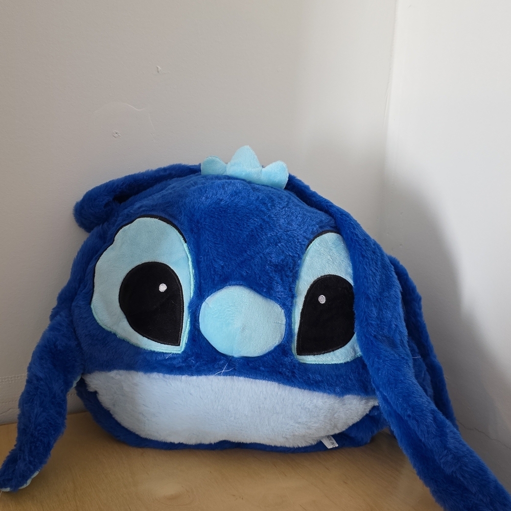 Blue Plush Character Crossed Body Purse